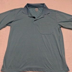 InstaDry by Habband Polo Shirt Mens Medium Short Sleeve Pocket Light Blue